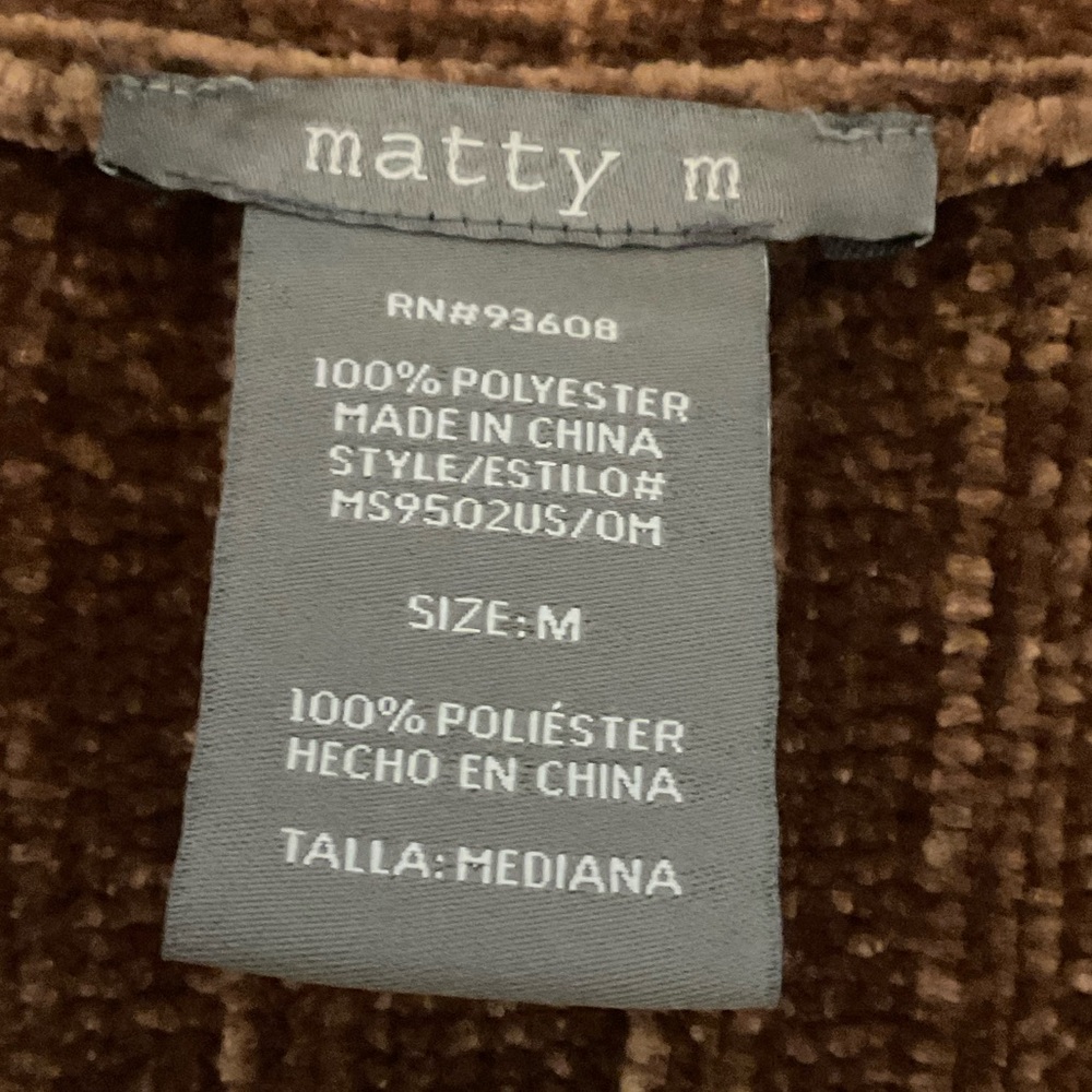 Matty M Chocolate Brown Plush Longline Cardigan - Picture 2 of 2